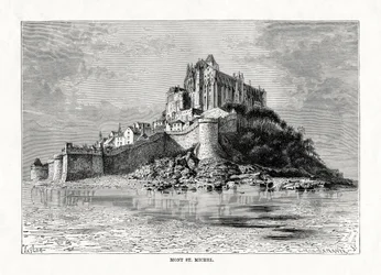 Mont-Saint-Michel, Normandy, France, 1879