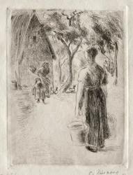 Peasant Woman Carrying Buckets