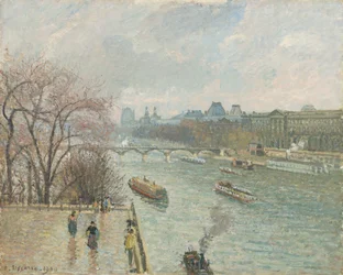 The Louvre, Afternoon, Rainy Weather, 1900
