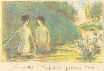 Bathers Tending Geese