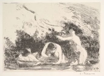 Bathers in the Shade of Wooded Banks