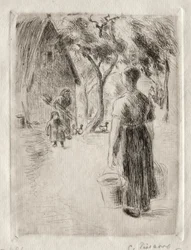 Peasant Woman Carrying Buckets
