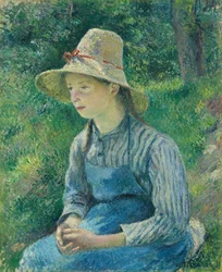 Peasant Girl with a Straw Hat, 1881
