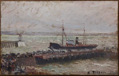 Ship Entering the Harbor at Le Havre
