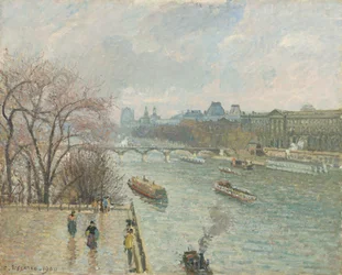 The Louvre, Afternoon, Rainy Weather, 1900