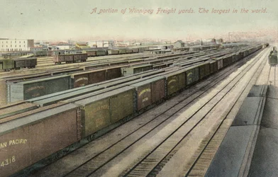 A Portion of Winnipeg Freight Yards, the Largest in the World, Canada