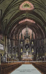 Interior of Notre Dame Church, Montreal, Canada
