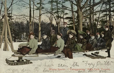 Tobogganing, High Park, Toronto, Canada