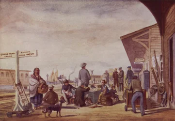 Immigrants at a Railway Station, Toronto