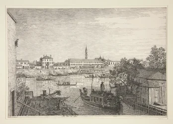 At the Locks of Dolo, from the Series Vedute (Views)