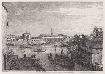 At the Locks of Dolo, from the Series Vedute (Views)