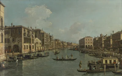 The Canal Grande with a View Southeast toward the Rialto Bridge