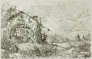 Landscape with a Woman at a Well, from Vedute