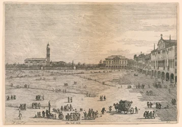 Prà della Valle (Prato della Valle, Padua), from the Vedute altre prese da i luoghi altre ideate