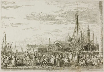 The Market on the Molo, from Vedute