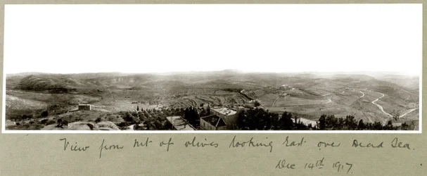 View from the Mount of Olives looking East over the Dead Sea