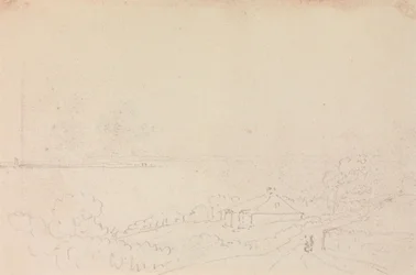 Sketch of a Cottage near the Shore