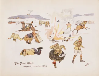 The First Shell, Ladysmith, 1899 (from The Leaguer of Ladysmith, 1900)