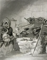 Interior of an Eskimo Snow Hut