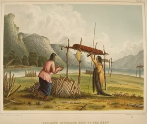 Indians Offering Food to the Dead