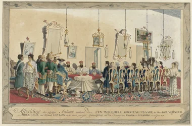 Reception of the Envoys of the King of Kandy by Governor Imam Falck