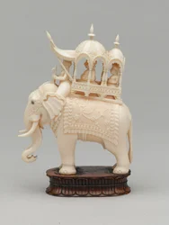 Black king, chess piece, India, 1820 circa