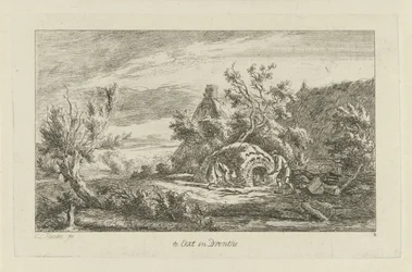 Oven for a Farmhouse, In Eext in Drenthe (title on object), Landscapes (a-f) (series title)