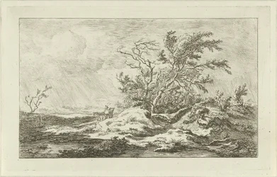 Horse with Wagon in a Landscape (Landscapes A-F)