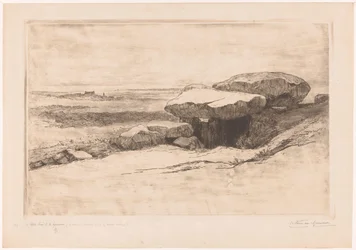 Dolmen of Rondossec on the coast near Plouharnel