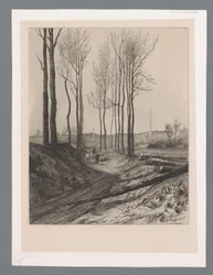 Shepherd with Flock on a Hollow Road near Vilvoorde