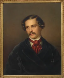 Portrait of the Playwright and Composer Alexander Baumann 1814-1857, ca 1845