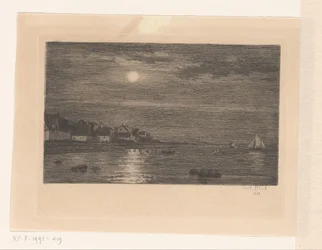 Village by the Water, by Moonlight