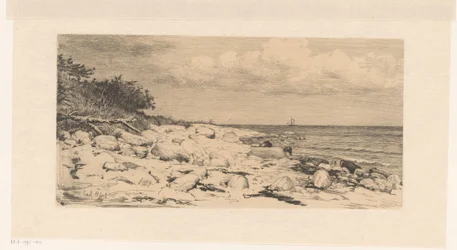 Beach with Pebbles, by the Sea