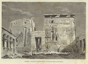 Egypt - Colonnade of the Temple of Isis on Philae Island