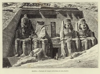 Egypt - Facade of the underground temple of Abu Simbel