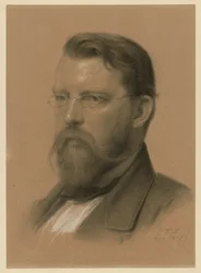 Emanuel Leutze, History Painter, Bust Portrait with Glasses Facing Left