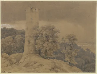 Forest Landscape with Watchtower