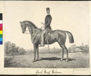 Equestrian portrait of Carl Count Gruenne