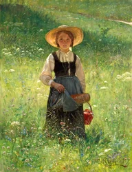 Girl in a Flowering Meadow