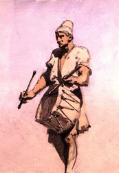 A Drummer in the Marriage Procession, Cairo