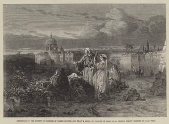 A Group of Pilgrims in Sight of St Peter