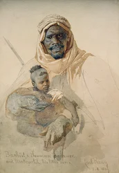 Bachist, a Howazeen Bedawee and Mabzookh, His Little Son