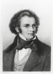 Portrait of Franz Schubert (1797-1828) Engraved by H. Roemer