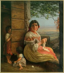 C.L. Jessen, Knitting Italian Woman