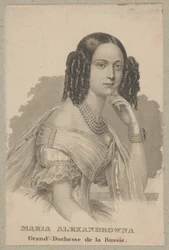 Maria Alexandrovna (born Maximiliane Wilhelmine Marie of Hesse-Darmstadt, 1824 Darmstadt - 1880 Saint Petersburg) - youngest daughter of Louis II of Hesse and Wilhelmine of Baden, Princess of Hesse, Empress of Russia as wife of Tsar Alexander II