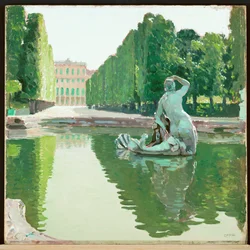 The Beautiful Fountain in the Park of Schönbrunn - 1910