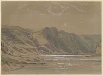 View of the Rhine with High Wooded Banks