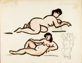 Two Reclining Female Nudes