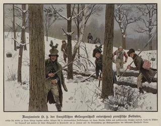 Prussian soldiers evading French captivity, January 1807