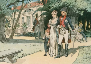 Frederick William III, King of Prussia, and his wife, Queen Louise, in Paretz in 1800